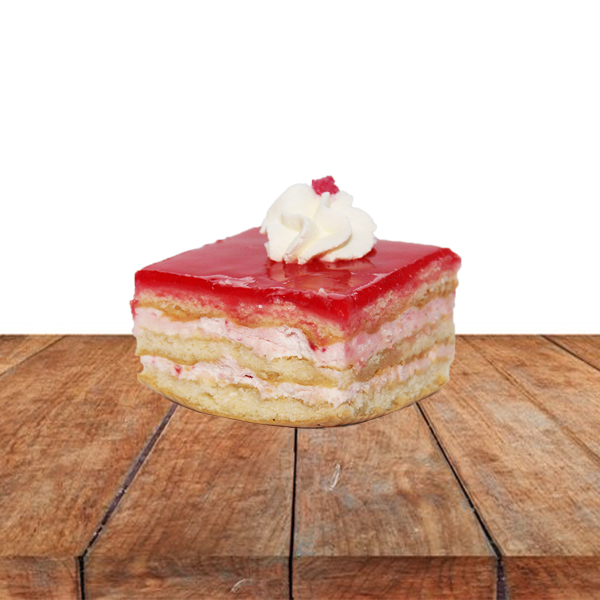 patisserie-bavarois-framboise-avec-table